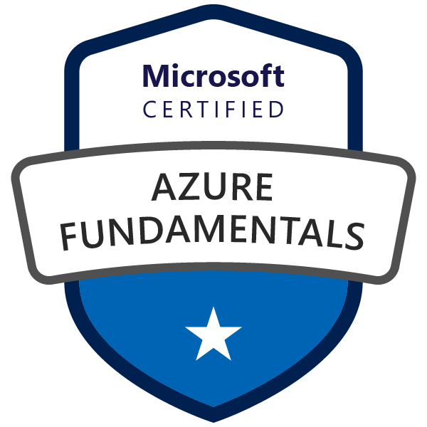 Azure Fundamentals badge by Microsoft